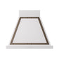 ILVE Nostalgie II 30-Inch 600 CFM Wall Mounted Range Hood in White with Bronze Trim (UANB30WHB)