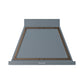 ILVE Nostalgie II 36-Inch 600 CFM Wall Mounted Ranged Hood in Blue Grey with Bronze Trim (UANB36BGB)