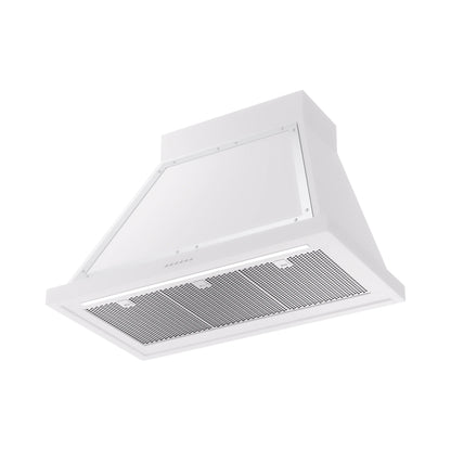 ILVE Nostalgie II 36-Inch 600 CFM Wall Mounted Range Hood in White with Chrome Trim (UANB36WHC)
