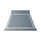 ILVE Nostalgie II 40-Inch 600 CFM Wall Mounted Range Hood in Blue Grey with Chrome Trim (UANB40BGC)