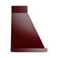 ILVE Nostalgie II 48-Inch 600 CFM Wall Mounted Range Hood in Burgundy with Brass Trim (UANB48BUG)