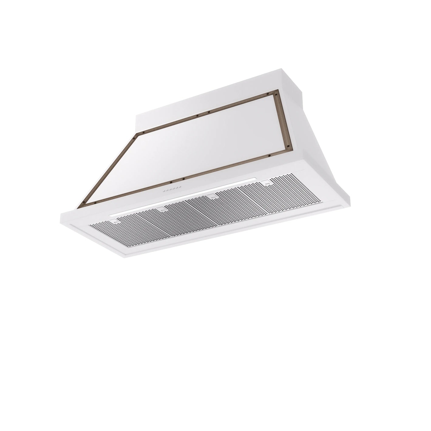 ILVE Nostalgie II 48-Inch 600 CFM Wall Mounted Range Hood in White with Bronze Trim (UANB48WHB)