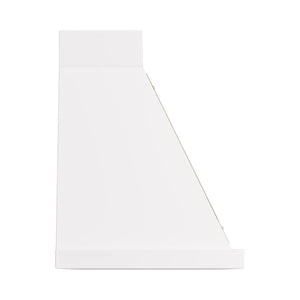 ILVE Nostalgie II 48-Inch 600 CFM Wall Mounted Range Hood in White with Brass Trim (UANB48WHG)