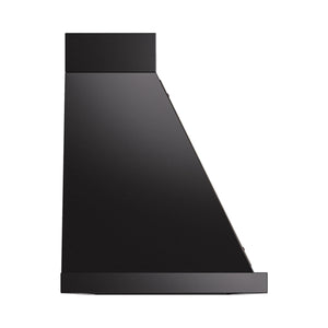 ILVE Nostalgie II 60-Inch 600 CFM Wall Mounted Range Hood in Glossy Black with Bronze Trim (UANB60BKB)