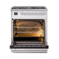 ILVE Professional Plus II 30-Inch Dual Fuel Range with Solid Door in White (UP30QMPWH)