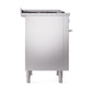 ILVE 36-Inch Professional Plus II Dual Fuel Range with 6 Burners and Solid Door Oven in Stainless Steel (UP36FQMPSS)