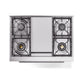 ILVE 36-Inch Professional Plus II Dual Fuel Range with 6 Burners and Solid Door Oven in White (UP36FQMPWH)