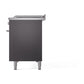 ILVE Professional Plus II 48-inch Dual Fuel Range with 5 Burners, Griddle, & French Top with Solid Door Oven in Matte Graphite (UP48FSQMPMG)