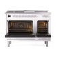 ILVE Professional Plus II 48-inch Dual Fuel Range with 5 Burners, Griddle, & French Top with Solid Door Oven in RAL (UP48FSQMPRA)