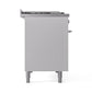 ILVE Professional Plus II 48-inch Dual Fuel Range with 5 Burners, Griddle, & French Top with Triple Glass Door Oven in White (UP48FSWMPWH)
