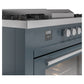 ILVE Professional Plus II 60-Inch Dual Fuel Range with 7 Burners, Griddle, & French Top with Solid Door Oven in Blue Grey (UP60FSQMPBG)