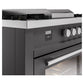 ILVE Professional Plus II 60-Inch Dual Fuel Range with 7 Burners, Griddle, & French Top with Solid Door Oven in Matte Graphite (UP60FSQMPMG)