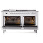 ILVE Professional Plus II 60-Inch Dual Fuel Range with 7 Burners, Griddle, & French Top with Solid Door Oven in RAL (UP60FSQMPRA)