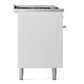 ILVE Professional Plus II 60-Inch Dual Fuel Range with 7 Burners, Griddle, & French Top with Solid Door Oven in White (UP60FSQMPWH)