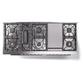 ILVE 60-inch Professional Plus II Dual Fuel Range with 9 Burners, Griddle, and Triple Glass Door Oven in Blue Grey (UP60FWMPBG)