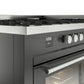 ILVE 60-inch Professional Plus II Dual Fuel Range with 9 Burners, Griddle, and Triple Glass Door Oven in Matte Graphite (UP60FWMPMG)