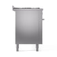 ILVE 60-inch Professional Plus II Dual Fuel Range with 9 Burners, Griddle, and Triple Glass Door Oven in Stainless Steel (UP60FWMPSS)