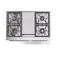 ILVE 40-inch Professional Plus II Dual Fuel Range with Solid Door Oven in Blue Grey (UPD40FQMPBG)