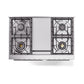 ILVE 40-inch Professional Plus II Dual Fuel Range with Solid Door Oven in Stainless Steel (UPD40FQMPSS)