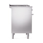 ILVE 40-inch Professional Plus II Dual Fuel Range with Solid Door Oven in Stainless Steel (UPD40FQMPSS)