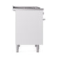 ILVE 40-inch Professional Plus II Dual Fuel Range with Solid Door Oven in White (UPD40FQMPWH)