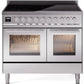 ILVE Professional Plus II 40-Inch Induction Range in Stainless Steel (UPDI406WMPSS)