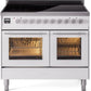 ILVE Professional Plus II 40-Inch Induction Range in White (UPDI406WMPWH)