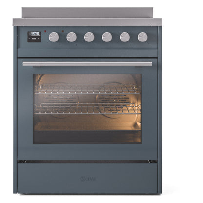 ILVE Professional Plus II 30-Inch Induction Range in Blue Grey (UPI304WMPBG)