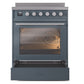 ILVE Professional Plus II 30-Inch Induction Range in Blue Grey (UPI304WMPBG)