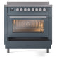 ILVE Professional Plus II 36-Inch Induction Range in Blue Grey (UPI366WMPBG)