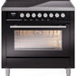 ILVE Professional Plus II 36-Inch Induction Range in Glossy Black (UPI366WMPBK)