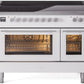 ILVE Professional Plus II 48-Inch Induction Range in White (UPI486WMPWH)
