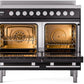 ILVE Professional Plus II 40-Inch Induction Range in Glossy Black (UPDI406WMPBK)