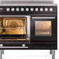 ILVE Professional Plus II 40-Inch Induction Range in Glossy Black (UPDI406WMPBK)