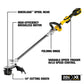 DEWALT DCST922P1 20V MAX Lithium-Ion Brushless Cordless String Trimmer with (1) 5.0Ah Battery and Charger Included