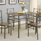 Anna Dark Bronze 5-Piece Rectangular Dining Set