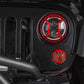 Rugged Ridge 07-18 Jeep Wrangler JK/JKU Red Elite Headlight Euro Guards