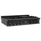 ZLINE 48 in. Legacy Gas Rangetop with 7 Burners and Porcelain Cooktop in Black Stainless Steel (RTB-48)