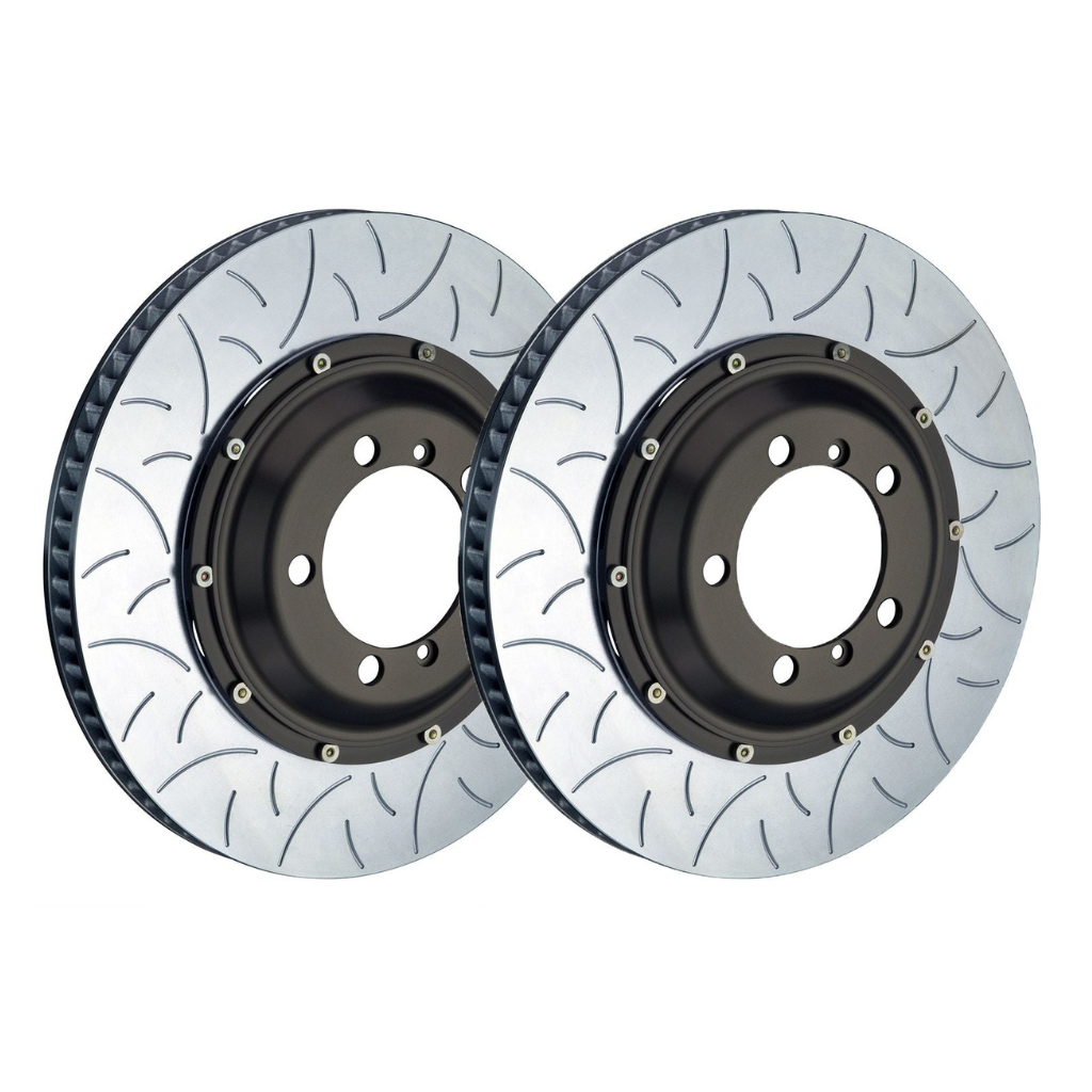 Brembo Front 2pc Rotor Disc + Brake Pad 380x34 Type3 Slot Carrera GT 04-06