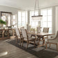 Brockway Cove Barley Brown Trestle Dining Table