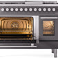 ILVE 48-Inch Professional Plus II Freestanding Dual Fuel Range with 8 Sealed Burner in Matte Graphite (UP48FWMPMG)