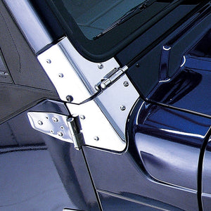 Rugged Ridge 97-06 Jeep Wrangler Stainless Steel Windshield Hinges