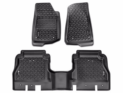 Rugged Ridge Floor Liner Kit Black F/R 20-21 Jeep Gladiator (JT)