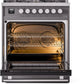 ILVE Professional Plus II 30-Inch Freestanding Dual Fuel Range with 5 Sealed Burners in Matte Graphite (UP30WMPMG)