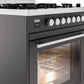 ILVE Professional Plus II 30-Inch Freestanding Dual Fuel Range with 5 Sealed Burners in Matte Graphite (UP30WMPMG)