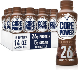 Core Power Protein Chocolate 26g Bottles, 14 fl oz, 2 Packs Of 12 Bottles