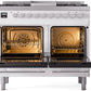 ILVE Professional Plus II 40-Inch Freestanding Dual Fuel Range with 6 Sealed Burner in White (UPD40FWMPWH)