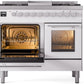ILVE Professional Plus II 40-Inch Freestanding Dual Fuel Range with 6 Sealed Burner in White (UPD40FWMPWH)