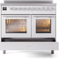 ILVE Professional Plus II 40-Inch Induction Range in White (UPDI406WMPWH)