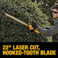 DEWALT 20V MAX* Cordless Hedge Trimmer, 5.0 Ah, 22-Inch (DCHT820P1)